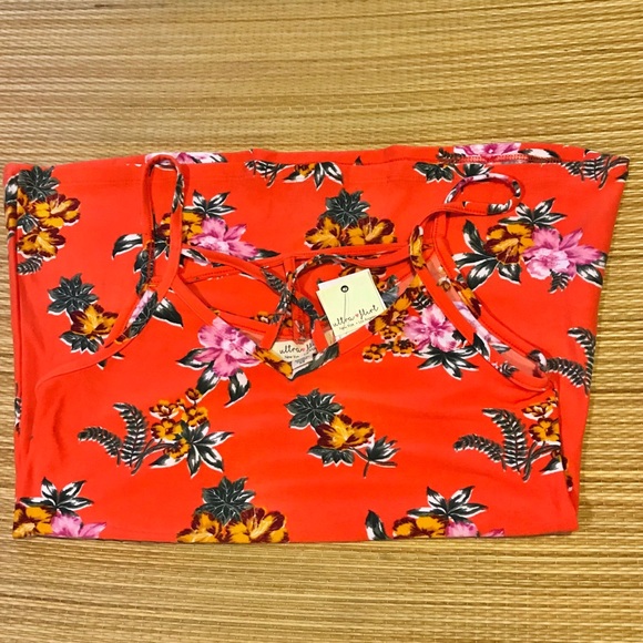 🧡Ultra Flirt “Strappy Tank” Orange, Floral🧡 - Picture 3 of 4